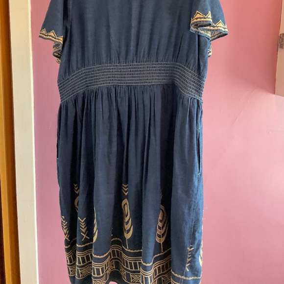 XXL Monsoon London Peacock feather dress blue NWT - Picture 11 of 16